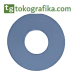 Flat Sucker Grey Rubber. Ukuran 30 x 13 x 0.7 mm